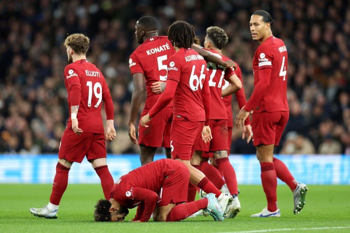 حطم ليفربول يونايتد 4-0 في زيارته الأخيرة لأنفيلد في أبريل 2022 ، مع عرض محمد صلاح احتفالًا بعد اختتام التسجيل.