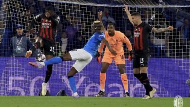 هدف اوسيمين لم يمنع ميلان من التأهل إلى نصف نهائي دوري أبطال أوروبا