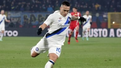 لاوتارو مارتينيز نجم مباراة إنتر أمام مونزا في الدوري الإيطالي