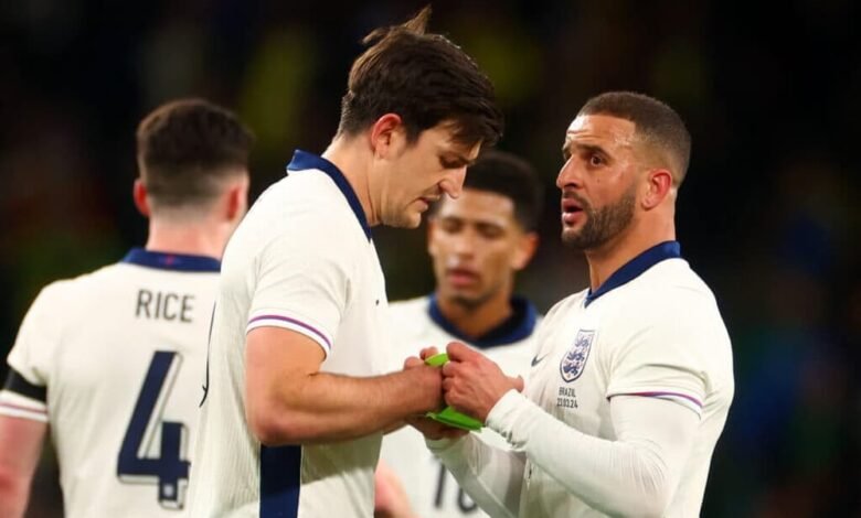 هاري ماغواير وكايل ووكر ينسحبان من تشكيلة إنجلترا بسبب الإصابة