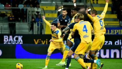 هدف تاتي كاستيلانوس من لاتسيو في مرمى فروسينوني