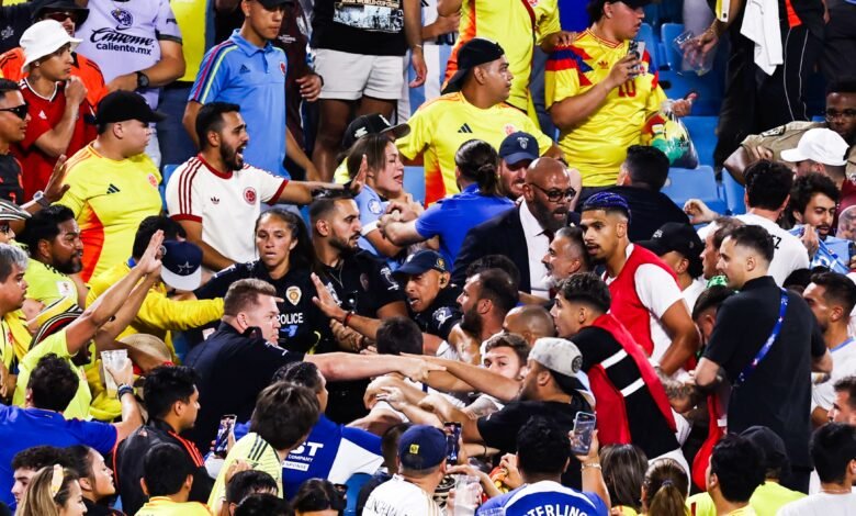 شغل وشجار في مدرجات كوبا أمريكا